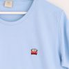 tshirt bleu ciel brodé combi