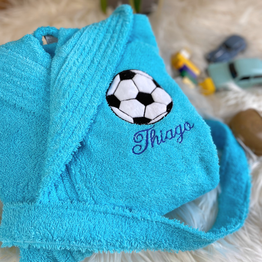 peignoir enfant foot caraibes peignoir enfant personnalisé