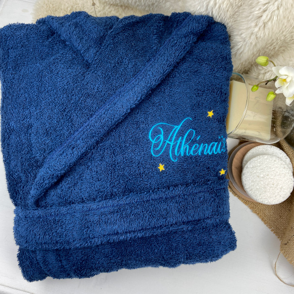 peignoir capuche personnalisé étoiles peignoir capuche personnalisé étoiles